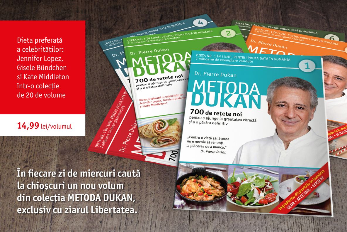 Editura Litera lansează colecția METODA DUKAN, în 20 de volume