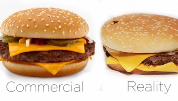 Cum ar arăta reclamele la McDonald's dacă s-ar folosi meniurile aşa cum arată ele în realitate