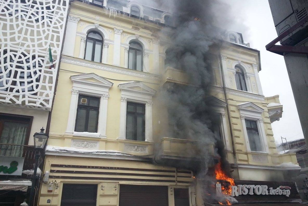 Dristor Kebap, şhaormeria din Centrul Vechi, a luat foc