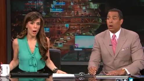 Cum s-a văzut la TV cutremurul din Los Angeles. Prezentatorii s-au ascuns sub pupitru