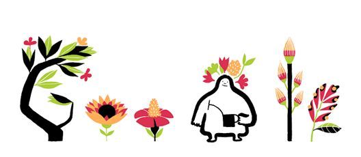GOOGLE marchează echinocţiul de primăvară printr-un logo special
