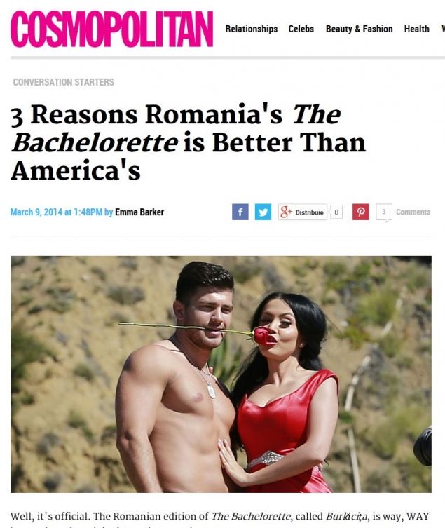 Burlăciţa ANDREEA MANTEA, în presa din SUA: "Scene fierbinţi la filmări"