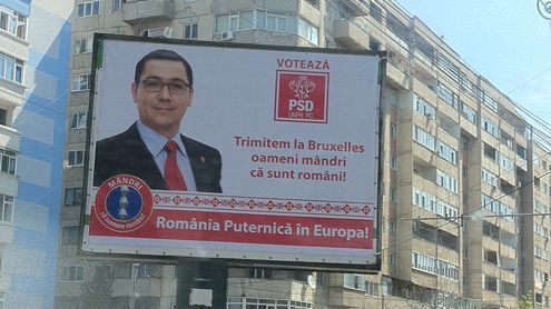 EUROPARLAMENTARE 2014. PONTA a furat startul. Panourile electorale au împânzit Ploieştiul 