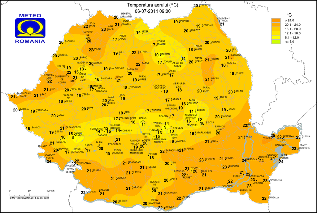 PROGNOZA METEO. Cum este VREMEA ASTĂZI în Bucureşti şi în ţară