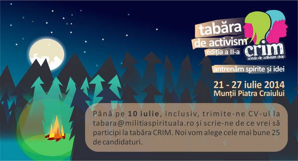 Ce să faci vara aceasta: Tabăra de activism CRIM II