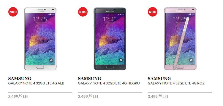 Galaxy Note 4 si Edge ajung în România! Vezi la ce preţuri