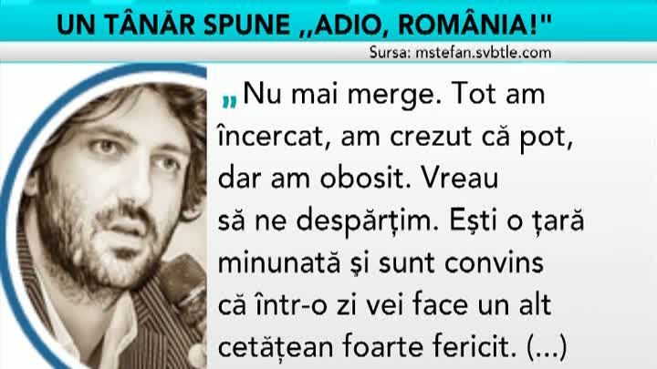 UN TÂNĂR SPUNE "ADIO, ROMÂNIA!" - scrisoarea sa, VIRALĂ pe internet