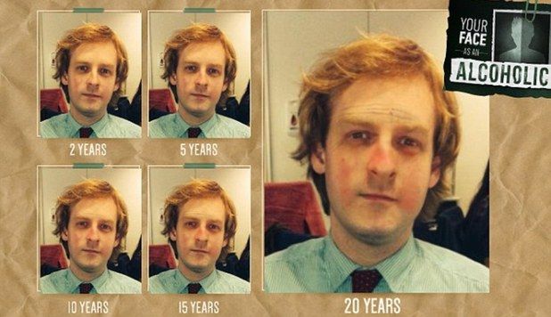 Efectele devastatoare ale alcoolului ? Vezi cum ai arăta după 20 de ani de excese alcoolice