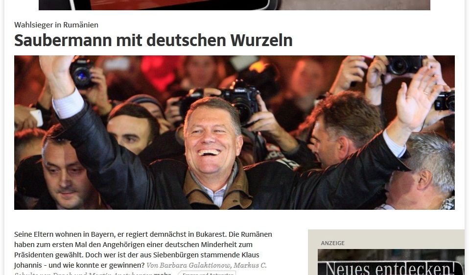 PRESA GERMANĂ despre SURPRIZA Klaus Iohannis: "O rază de speranţă pentru România"