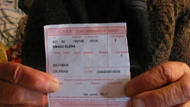 Caz incredibil în România. O bătrână are pensie de 7 lei
