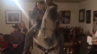 A mers cu calul la petrecere. E incredibil ce a urmat!