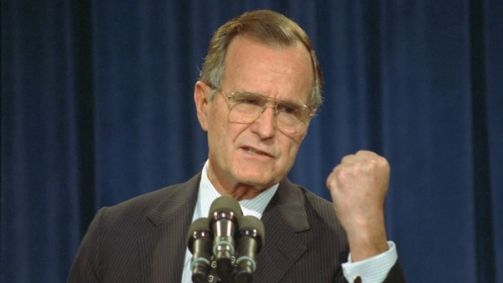 Fostul președinte american George H.W. Bush, externat 