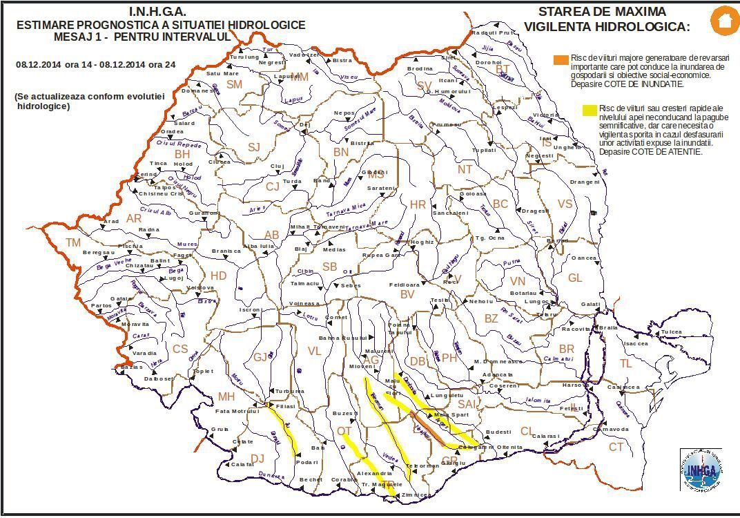 AVERTIZARE de inundații. Care sunt zonele vizate