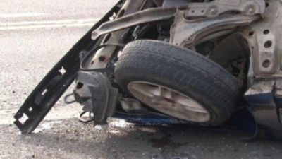 Accident grav în apropiere de Medgidia: maşină răsturnată după ce a derapat. Trei persoane, rănite