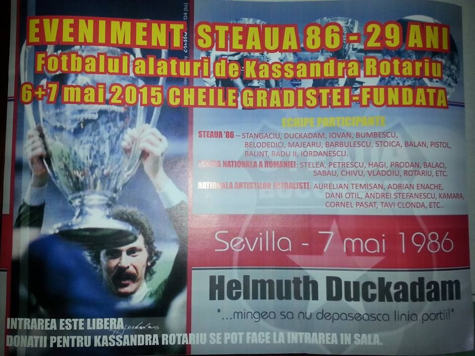 Steaua serbează 29 de ani de la câștigarea CCE, împreună cu Naţionala Artiştilor şi a Jurnaliştilor