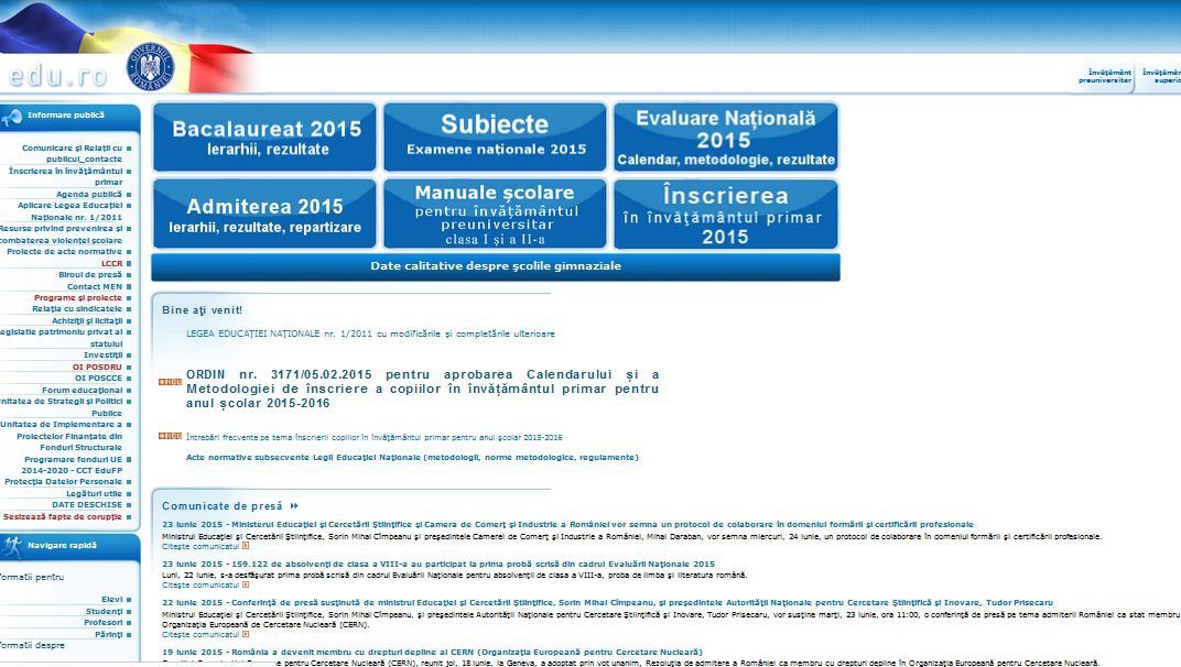 Admitere Liceu 2015, pe Edu.ro. Cum se calculează media de admitere la liceu 