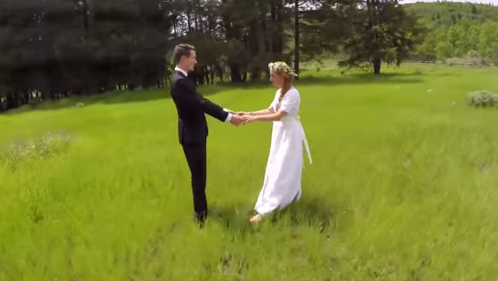 Secunda dinaintea dezastrului. Ce se întâmplă în timpul unei nunți filmate cu o dronă