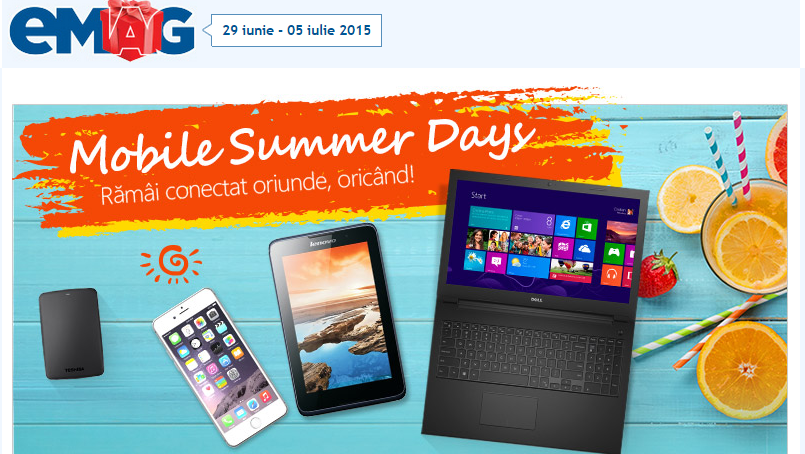 Mobile Summer Days la eMAG - Laptopuri cu reduceri uriașe