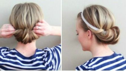 Coafura gata în 3 minute! Coc răsucit la spate
