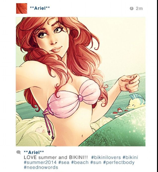 Cum ar arăta personajele Disney dacă ar avea conturi pe Instagram. Imagini care-ți vor stârni râsul