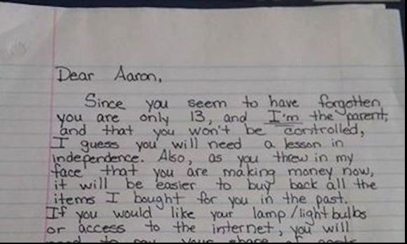 Răspunsul genial al unei mamei pentru copilul ”independent” de 13 ani