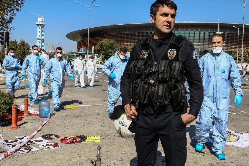 Imagini de coșmar de la mega-atentatul din Turcia surprinse de o cameră de securitate