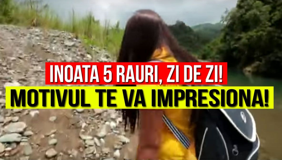 VIDEO: Zi de zi trece înot 5 râuri timp de două ore. Motivul te va impresiona
