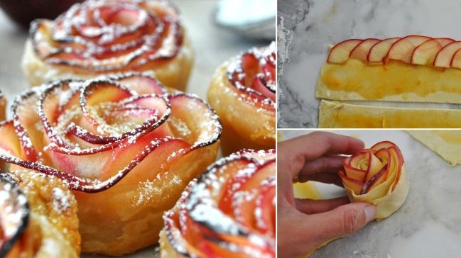 Reţetă. Plăcintă cu mere în formă de trandafir. O să îţi uimeşti toţi musafirii!