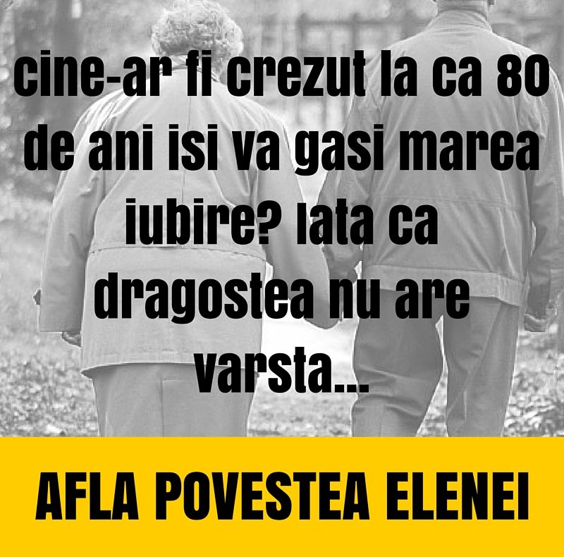 Dragostea nu are vârstă. Povestea incredibilă a unei femei care a întâlnit marea iubire la 80 de ani