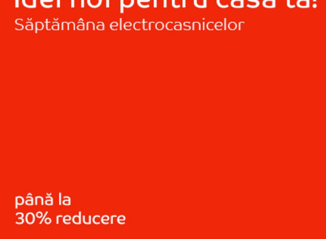eMAG.ro – Ultima zi a promoției Săptămâna Electrocasnicelor. Ce produse mai sunt disponibile