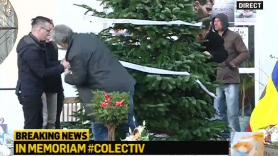 Brad în memoria victimelor din #Colectiv: "Nu vă vom uita de Crăciun!"