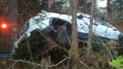 Un polițist a făcut accident după ce i-a intrat ceva pe geam și l-a atacat. Nu se aștepta la asta! 