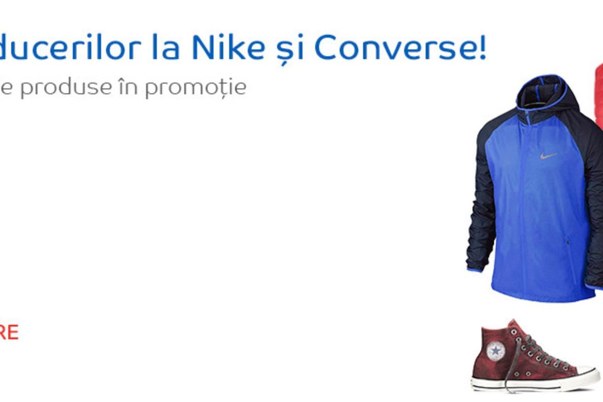 eMAG: Iarna reducerilor la Nike și Converse. Peste 1400 de produse sunt la promoție