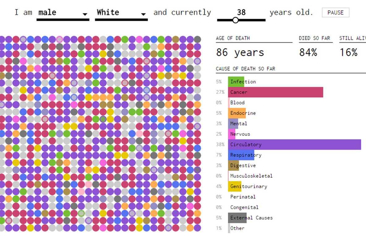 Cum vei muri? Un test interactiv ne arată care sunt cele mai probabile cauze de deces