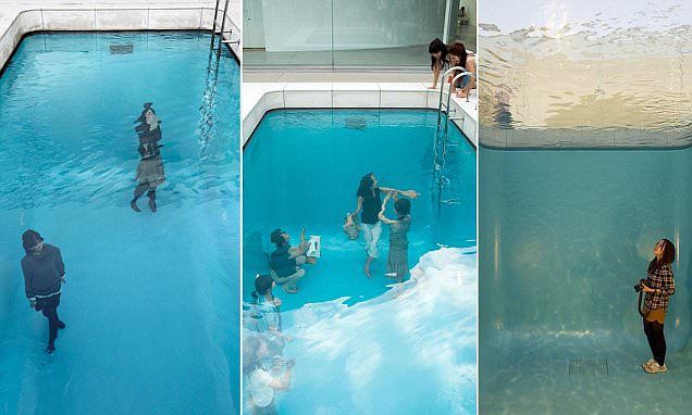 Piscina în care turiștii merg pe fundul apei. Cum e posibil așa ceva. Imaginile au ajuns virale