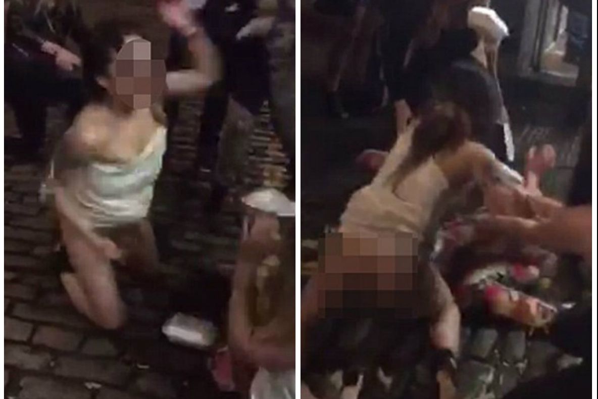 S-au bătut aproape în pielea goală, în plină stradă. Prietenii lor au filmat totul