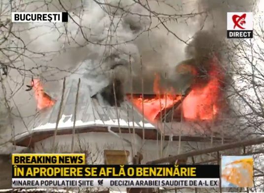 FOTOGALERIE Incendiu puternic la o vilă din Băneasa. Proprietara a suferit un atac de panică 