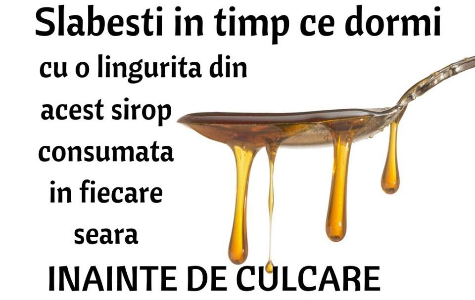 Siropul care arde toată grăsimea de pe abdomen în timp ce dormi