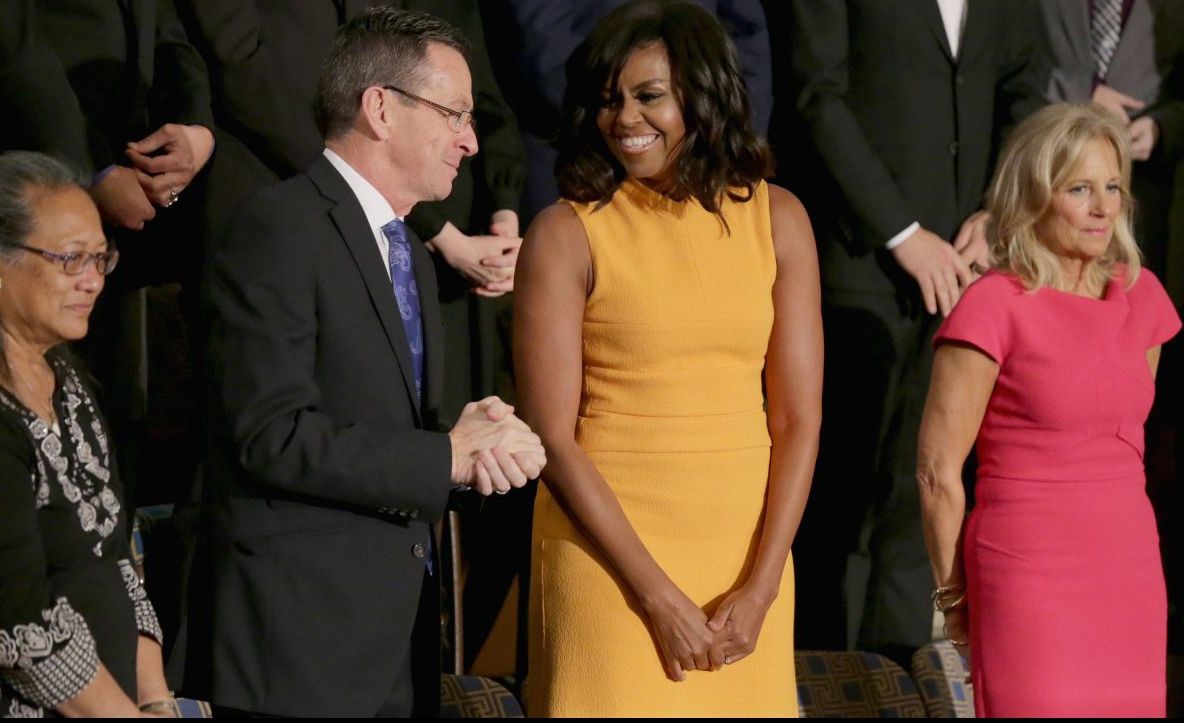 Ce s-a întâmplat cu rochia purtată marți de Michelle Obama în timpul discursului soțului ei