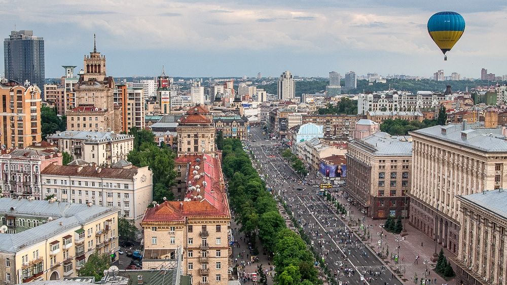 Capitala Ucrainei, acoperită de un nor de fum gros, din cauza incendiilor de la Cernobîl
