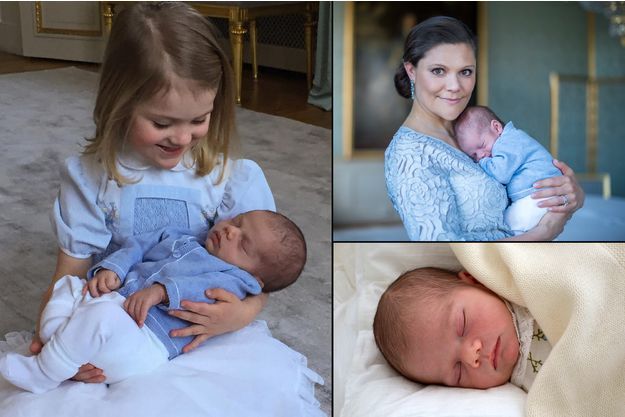 Fotografii adorabile cu noul principe al Suediei, Oscar, în braţele surorii sale de 4 ani