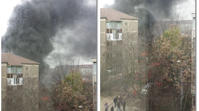 Incendiu puternic în Timişoara: un garaj plin cu combustibili, cuprins de flăcări