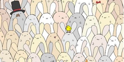 Puzzle-ul care a adus la disperare internetul: găseşti oul de Paşte într-o mulţime de iepuraşi?