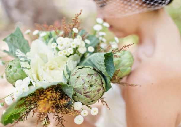 O nouă tendință: legumele în buchetul miresei