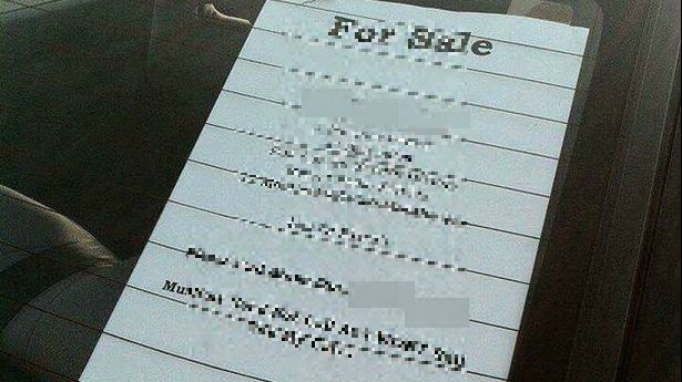 Anunțul care a înfuriat Facebook-ul. Ce scrie pe un bilet lipit pe o mașină