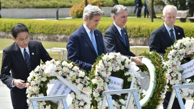 Secretarul de stat al SUA, John Kerry, vizită istorică la Hiroshima