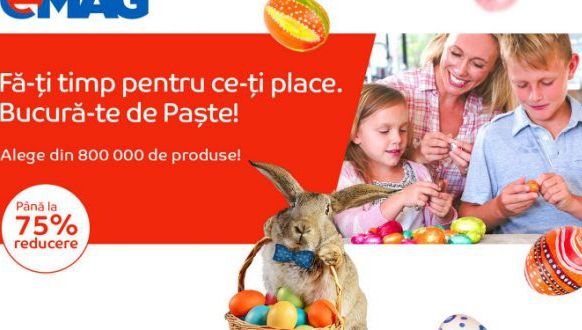 eMAG – Care sunt cele mai bune oferte de Paste: telefoane, electrocasnice, laptopuri si altele
