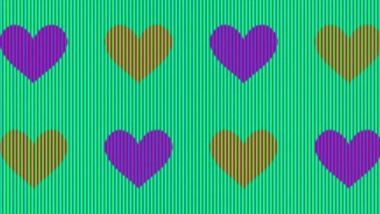 Iluzia optică devenită viral pe Internet. Ce culori credeți că au cele două inimi?