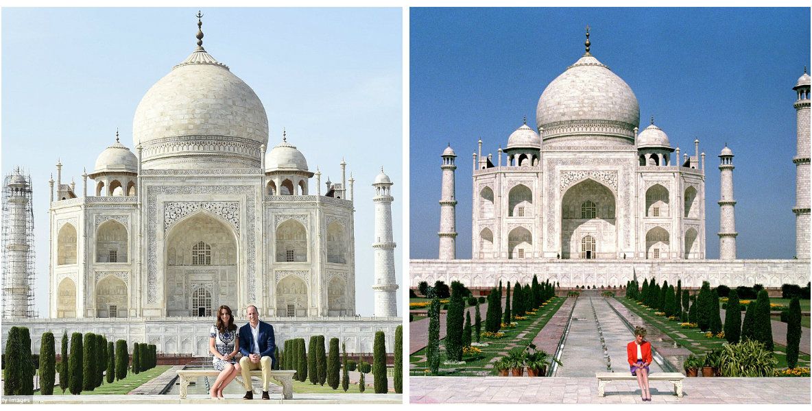 Prințul William și Kate Middleton, pe urmele lui Lady Di la Taj Mahal