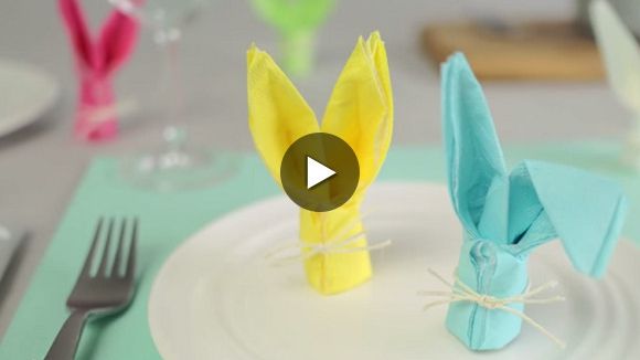 A luat un şerveţel şi a obţinut o decoraţiune perfectă pentru masa de Paşte